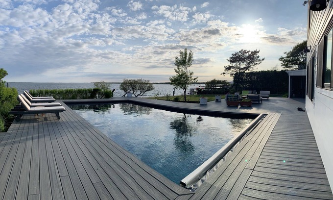 Center Moriches House | Luxury Waterfront living with panoramic views of Moriches Bay