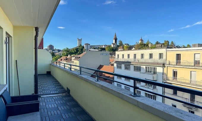Lucerne Apartment | Luzern Apartment: Balcony, City Views & Netflix