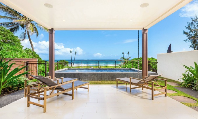 Hauula House | Majestic Mahakea: Oceanfront 4BR Oasis w/Pool & Lanai by Gather