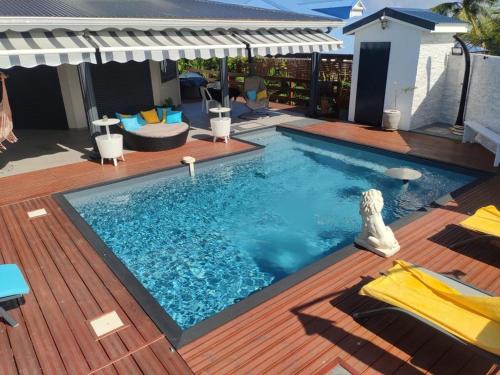 Damencourt Apartment | MALAKA F1 TOUT CONFORT Le Moule avec Piscine