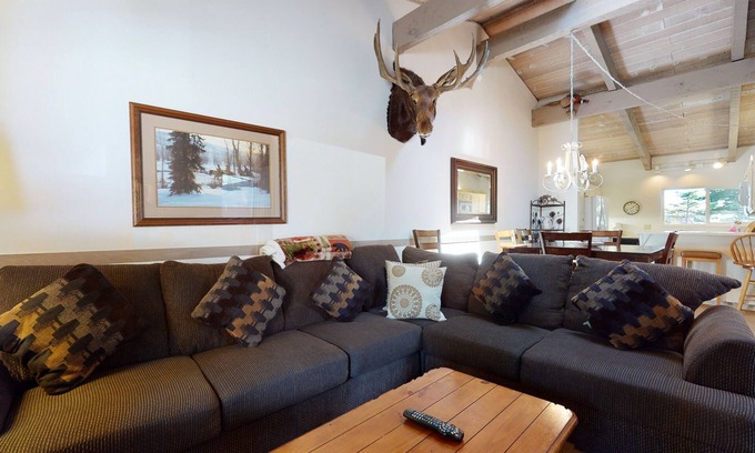 Mammoth Lakes Condo | Mammoth Estates 203 Pet-friendly Large Mountain Condo with Wood Burning Fireplace by RedAwning