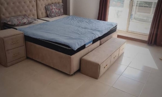 Al Mankhool Apartment | Master bedroom with private balcony at prime location Dubai