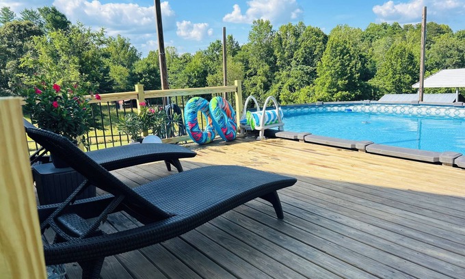 Stokes House | Minutes from Belews Lake & 5 Star Wedding Venues! Swimming Pool! Covered Patio!