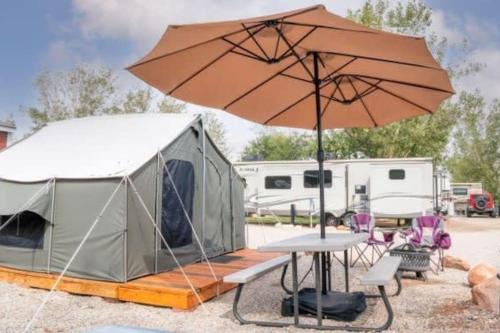Moab South Valley House | Moab RV Resort Glamping Setup Tent in RV Park #4 OK-T4