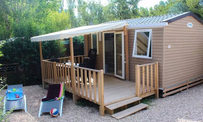 La Roquette-sur-Siagne House | Mobil-home | Comfort | 1 Ch. | 2/3 pers. | Raised terrace | A/C | TV