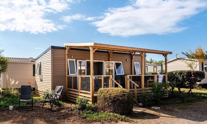 Les Mazures House | Mobil-home | Premium | 3 Ch. | 6 pers. | Terrace Lounge | A/C