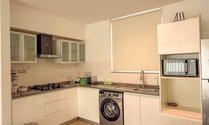 Reis Magos Apartment | Modern 2BR w Pool Near Candolim and Coco Beach
