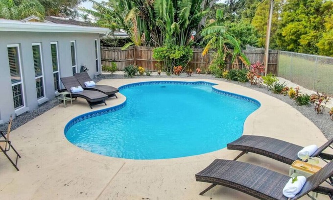 Seminole House | Modern 4BR Home w/Private Heated Pool & Firepit