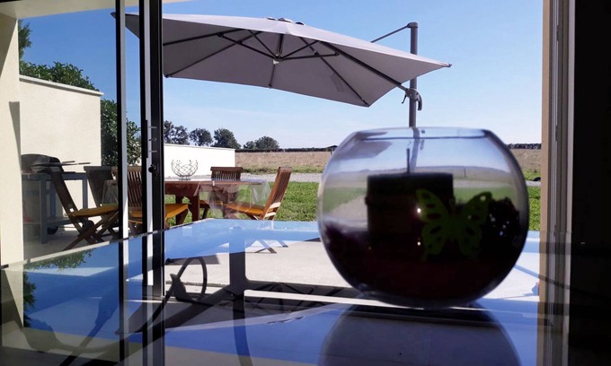 Chalain-le-Comtal Cottage | Modern Cottage with Shared Covered Pool in Chalain-le-Comtal