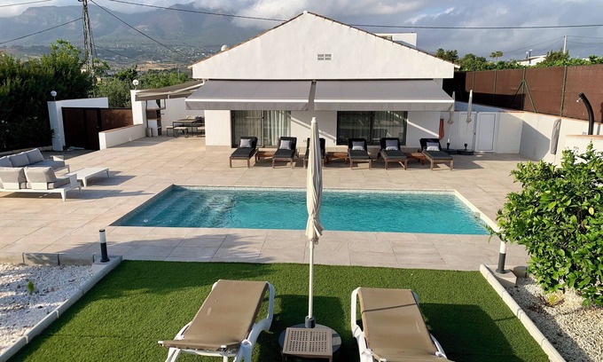 Alhaurin el Grande Villa | Modern luxury villa w/stunning views, private heated pool + roof terrace