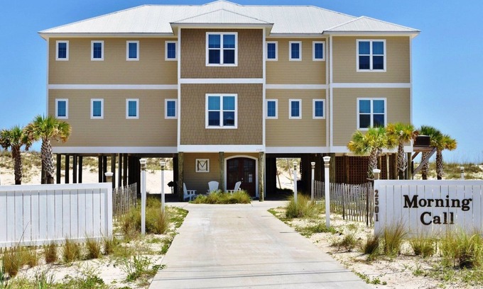 Gulf Shores House | Morning Call by GSVR | Luxurious Beachfront Home w/Heated Pool, Elevator + FREE Activities/Golf