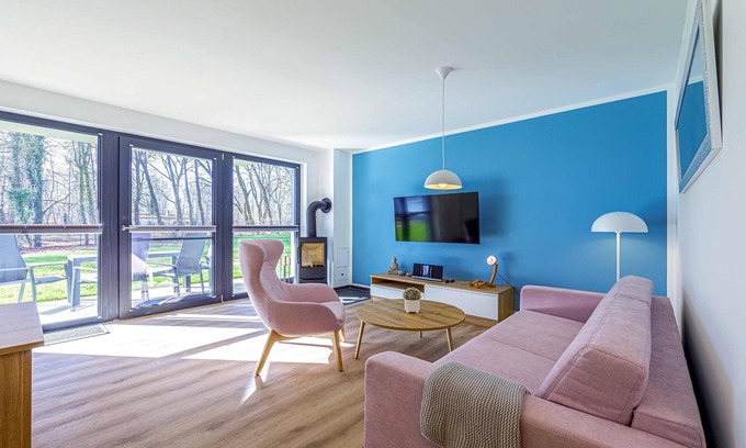 Krakow am See Apartment | Namaste - Stylish 5-star vacation apartment with terrace directly on Lake Krakow