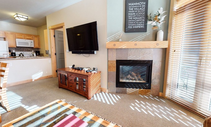 Mammoth Lakes Condo | Natural Light & Updated. Quiet Area, Pool & Hot Tub On-site. Near Bike Trails