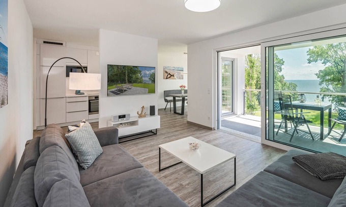 Zirchow Apartment | Neuerbautes Feriendomizil in Ruhiger Lage mit Blick auf das Stettiner Haff für m