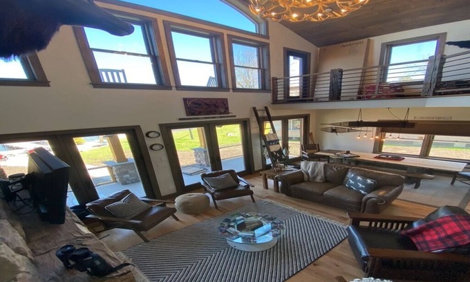 Caroga Lake House | NEW Custom Adirondack Lakefront Home! Rare Find!