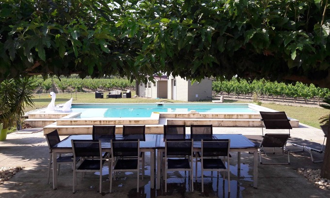 Aigues-Mortes Villa | New: Family home in a relaxing setting surrounded by vineyards