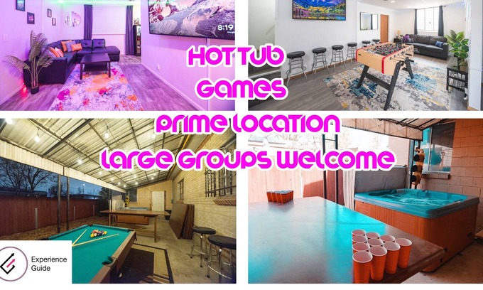 Sunnyside House | NEW! New Year’s Compound: Hot Tub & Game Room- 420ok! Sleeps 20
