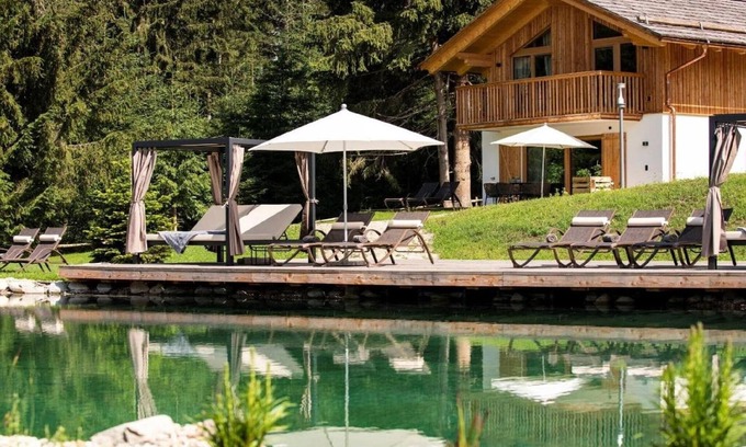 Tamsweg Ski Chalet | Nice chalet in Wölting with natural swimming pond