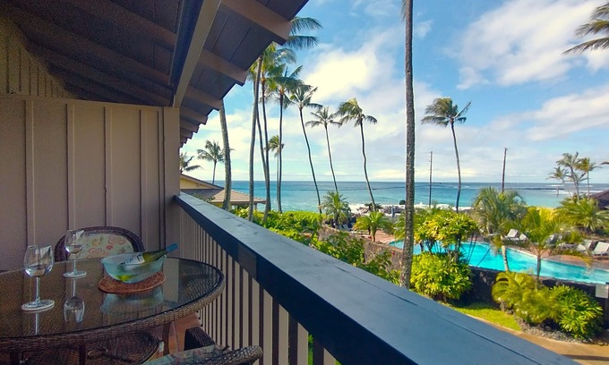 Poipu Condo | Nihi Kai 203 Poipu Poolside - Ocean Views, w/AC