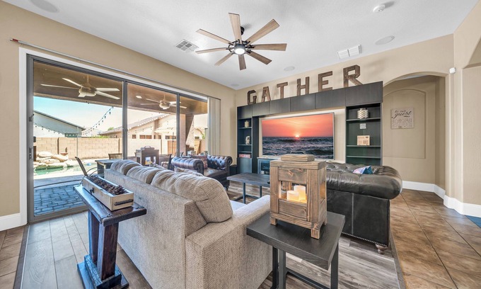 Laveen Village House | nnRelaxing Home with Pool, Theater Room & BBQ – Perfect for familiesnnnnnnnn