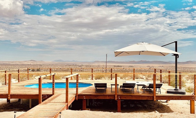 Panorama Heights House | Oasis with Pool, Spa, Views, and short walk from Joshua Tree Park