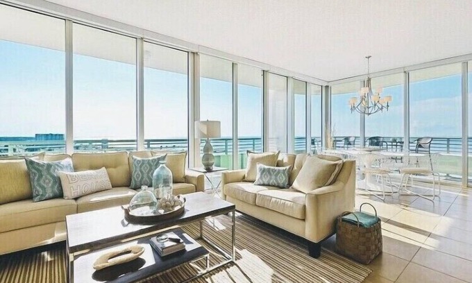 Biloxi Condo | Ocean Front, Amazing Balcony with Floor to Ceiling Windows. Sunsets & Sunrise.