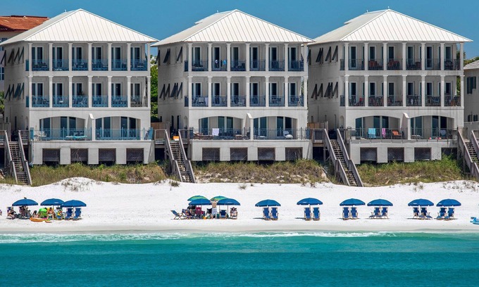 Delos House | Oceania - Frangista Beach! Gulf Front! Two Pools! Perfect Location! Book Now!