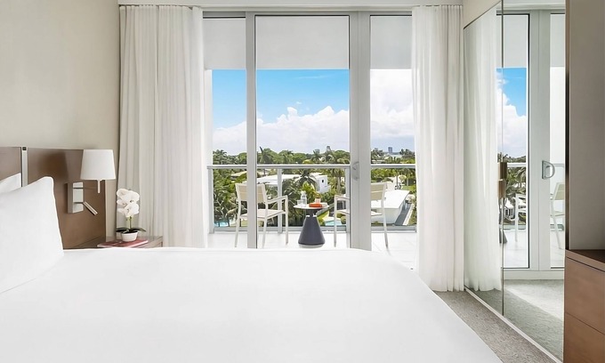 Bay Harbor Islands Hotel | One Bedroom King Suite Balcony Water View at The Altair Hotel Bay Harbor Miami!