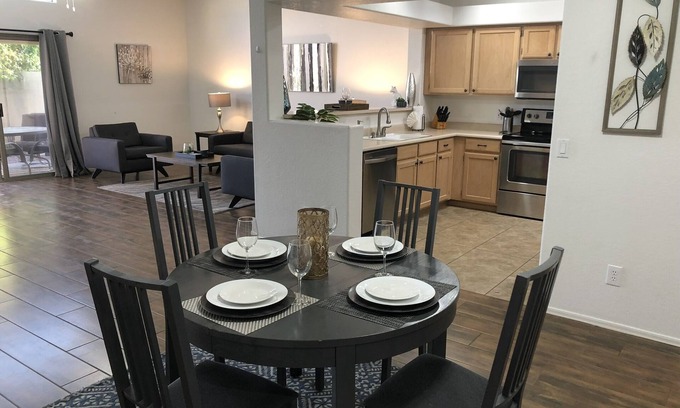East Mesa House | One Story w/Htd Comm Pool & Spa: GOLF & Trails Nearby, Walk to Dine & Shop, Indoor Shuffleboard