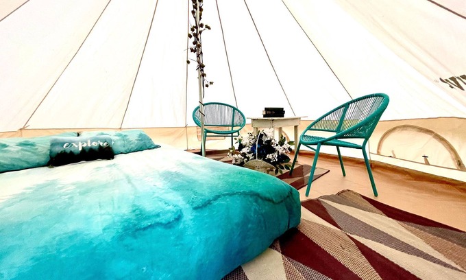 Keswick Ridge Cabin | Orchard Bell Tent Glamping Site for Event Venue Rental, near Fredericton, NB