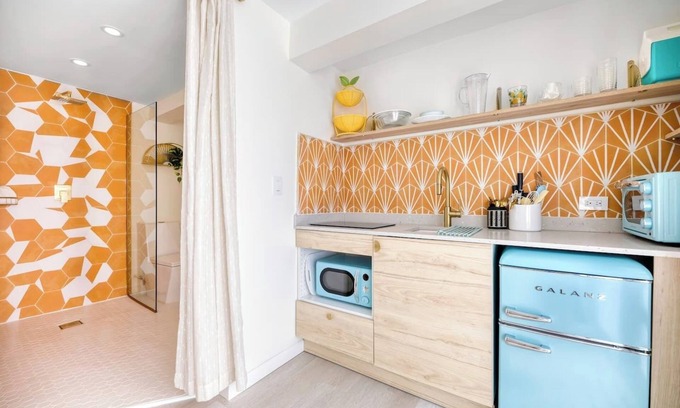 San Juan Apartment | Our Monstera Studio is a studio apartment with a private entrance located on the ground floor.