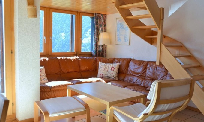 St. Luc Apartment | Outside : 2-storey attic flat for 8 persons, balcony with garden furniture -Inside : 90 sqm, entranc