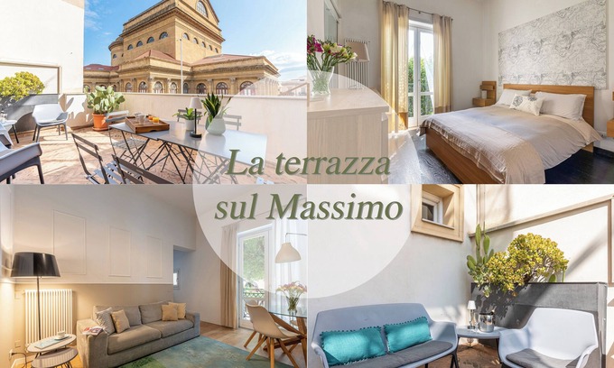 Ruggero Settimo Apartment | Palermo Historic Center Duplex Apartment with Terrace- 2 bed - 3 bath - 2 LR