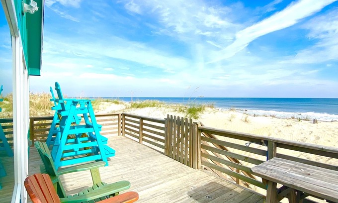 Sea Retreat House | Panoramic Ocean Views in this Updated Vintage Beach Box Right on the Beach!