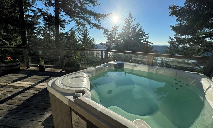 Rosario House | Paradise in Forest setting w/Ocean views, hot tub, close to town & Hiking
