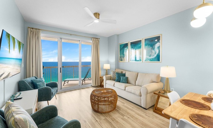 Panama City Beach Condo | Paradise Palms at Sunrise Resort! Incredible View!