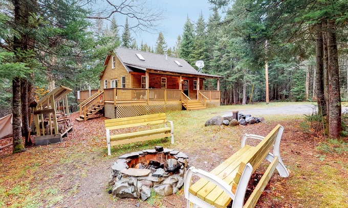 Shirley Mills Cabin | Peaceful Dog-Friendly Cabin with Large Yard, Deck, & Firepit - Close to the Lake