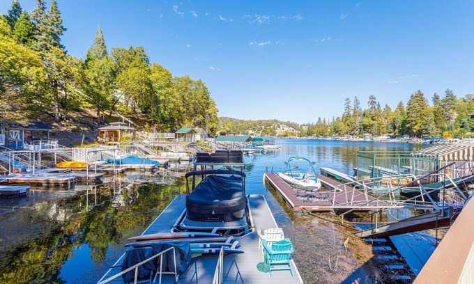 Cedar Glen Cabin | Pet-friendly lakefront cabin with private dock and game room