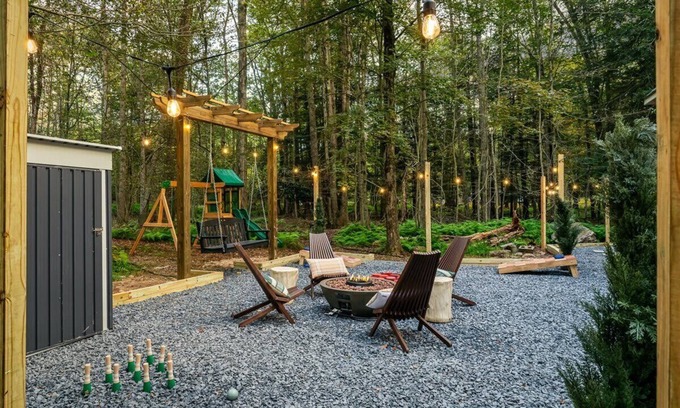 Locust Lake Village House | Poconos Pines Escape Sauna Hot Tub Playground