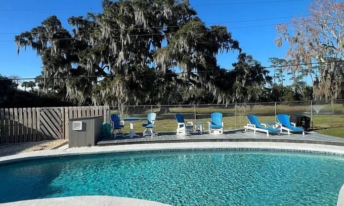 Holly Hill House | Pool Home & Backyard Oasis, Sleeps 8, 2 car garage