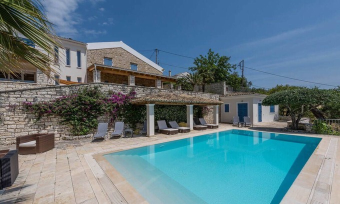 Barbati Villa | Prestige Villas | NISSAKI | Stunning Renovated Bakery with Pool & Great Views