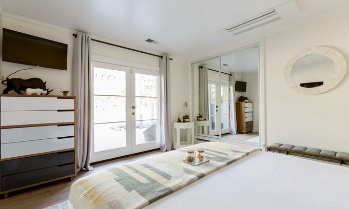 Napa Villa | Private Bedroom _ the Rhino on Secluded Vineyard