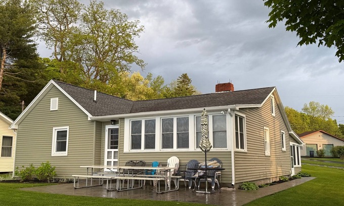 Town of Milo House | Private, Level, Beachfront Cottage; No Stairs To Beach!