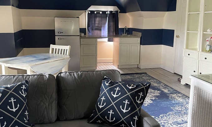 West Creek Apartment | Private Lighthouse Beach Studio w bath close LBI Long Beach Island West Creek