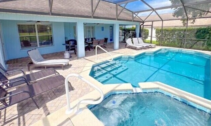 Orange Tree House | Private Pool and Spa Oasis Near Disney | Sleeps 8 | Orange Tree | Free BBQ