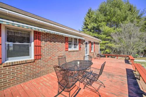 Atkins House | Quaint Creekside Home with Spacious Deck and Yard
