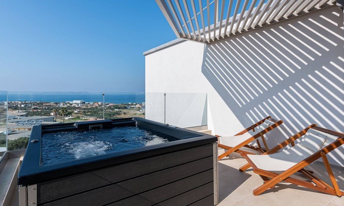 Old Hersonissos Villa | R 1314 Harmony - 2 Bedroom Sea View Villa with Jacuzzi