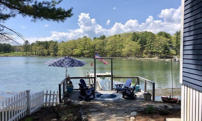 West Bath Cottage | Recently renovated cottage just steps to the waters edge deck, and dock along the New Meadows River.