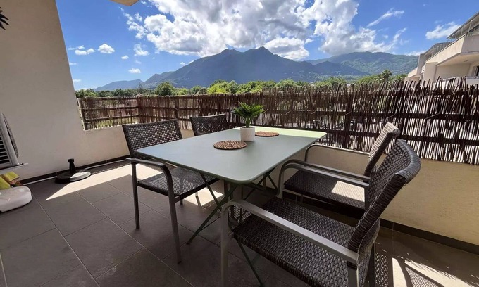 Moriani-Plage Apartment | Residence Castel Verde - MORIANI Beach T2 terrace near sea and shops