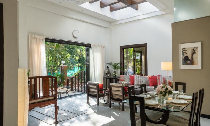 St.Stanislaus Villa Villa | SaffronStays Uno Crest, Lonavala - 4 BDR Artistically Decorated Villa Near Bhushi Dam